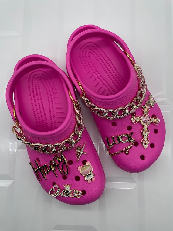 DIY CUSTOM GLAM CROCS- HOW TO BLING YOUR CROCS WITH KAWAII CHARMS & JIBBITZ  , RHINESTONES & PEARLS 