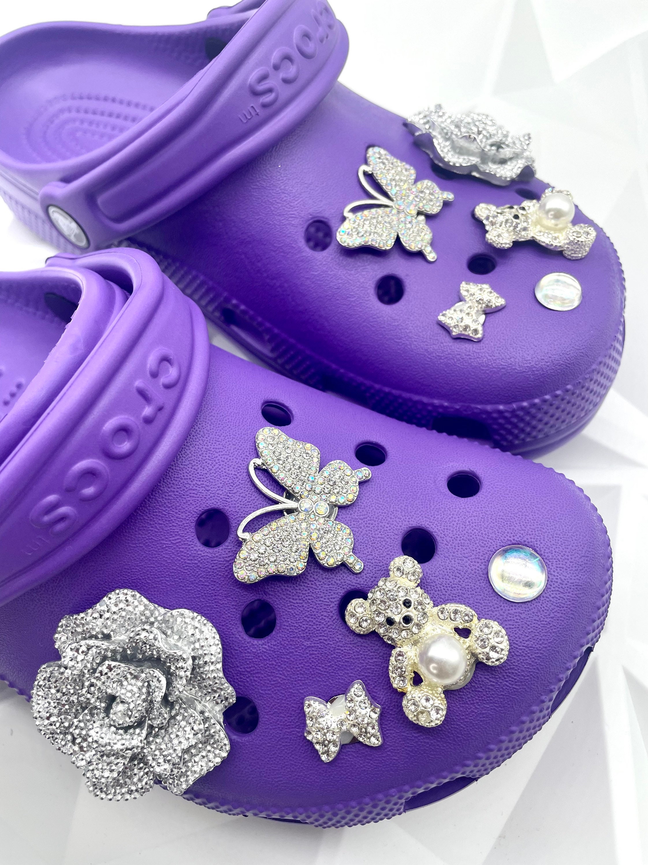 JIBZ Designer Croc Croc Bling Charms Rhinestone Bling For Clog Decoration  And Gifting Metal Accessories For Girls 244F From Fed26, $25.97