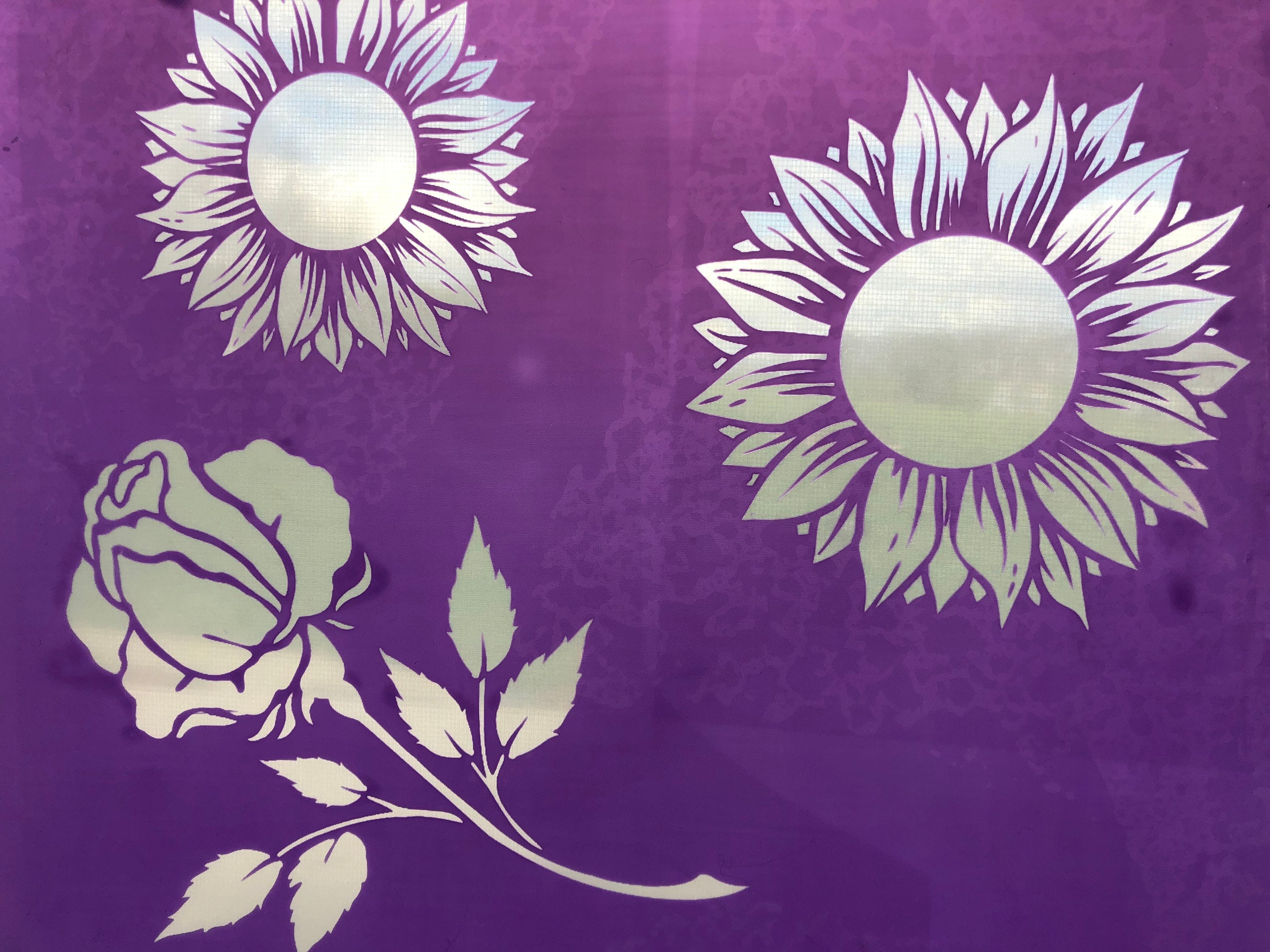 Sunflower silk screen reusable transfersSunflower silk screen Etsy