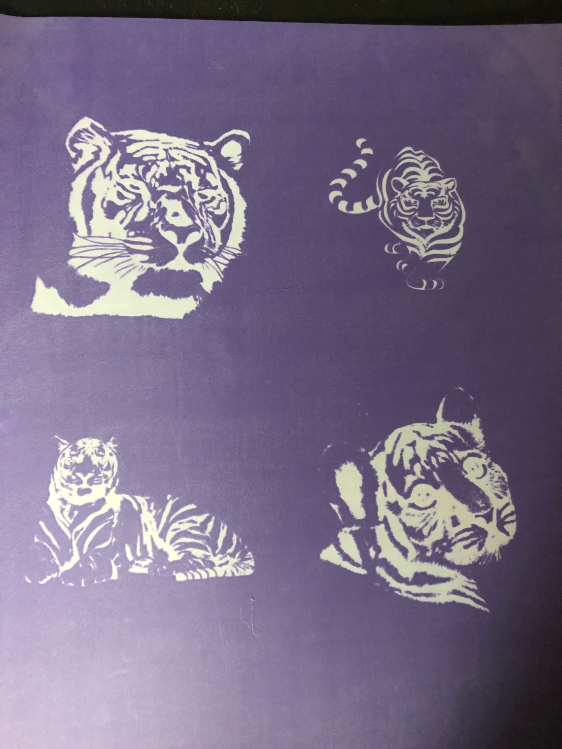 Tiger Silk Screen Reusable Transfers Tiger Silk Screen Etsy