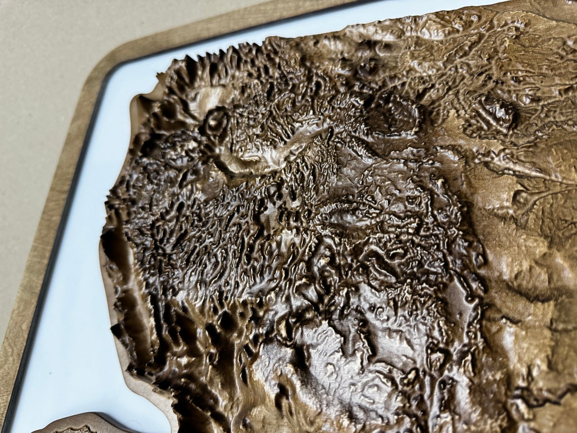 Nut Ruck Topographic 3D USA Map Color Nut, Wooden Travel Map, Topographic Map, 3D Wooden Map ...