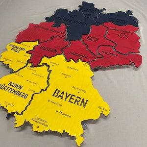 Vintage Germany Map Wall Art, Custom Map of Germany with Germany Flag, Deutschland Travel Gift, Germany Gifts, Map of Europe, Germany Art