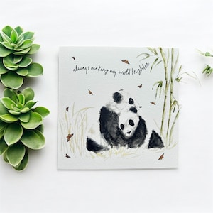 Pandawenskaart | Blanco kaart | Moederdagkaart | Vaderdagkaart | Vriendschapskaart | Jubileumkaart | door Sarah Epsom
