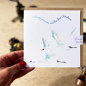 Kerstkaarten, kerstkaarten, aquarel, handgemaakt, aquarel kerstkaarten, kerstkaart voor het goede doel, FSC-goedgekeurd