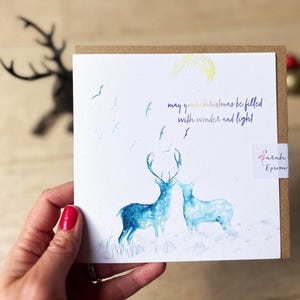 Kerstkaarten, kerstkaarten, aquarel, handgemaakt, aquarel kerstkaarten, kerstkaart voor het goede doel, FSC-goedgekeurd