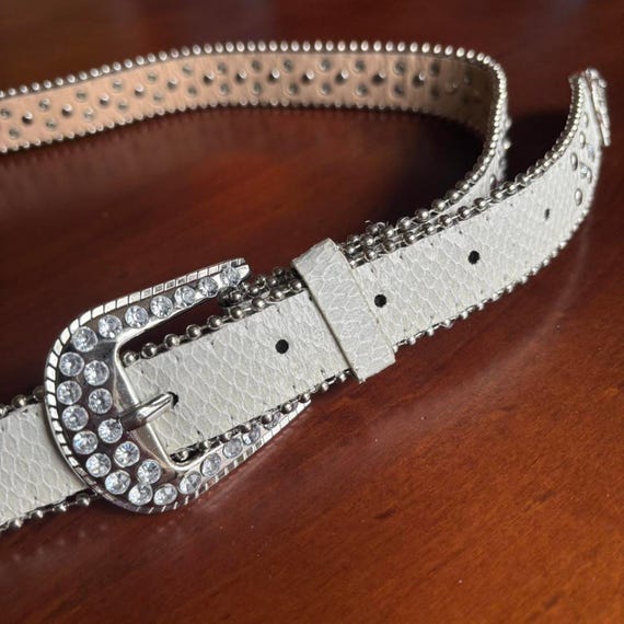 Vintage white snakeskin belt Vintage Jana for Magid White Snakeskin Belt - Etsy main image 2