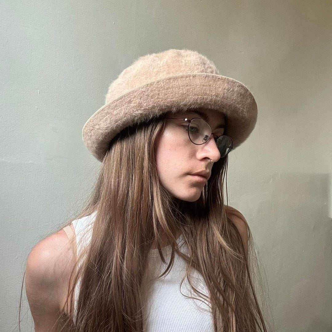 Vintage Camel Fuzzy Kangol Bucket Hat Y2K 90s Streetwear Vintage Camel Fuzzy Kangol Bucket Hat Y2K 90s Streetwear  main image 4