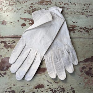 Gants Cuir Enfant Kislav – Taille 6 – Ivoire – Doublés – Fabriqués En France – Collection