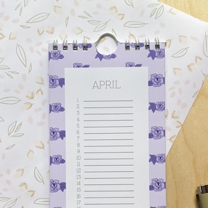 Seasonal Birthday Calendar, reusable celebration calendar, date organizer and tracker