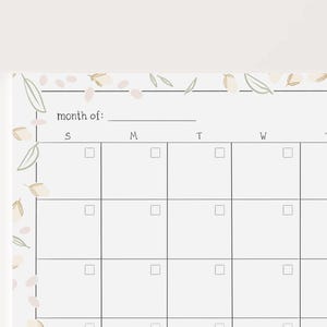 Monthly planner notepad, 50 sheet tear off 8.5x11 paper pad, office stationery