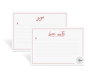 Notizblock-Set „Love“, A6, Weiß