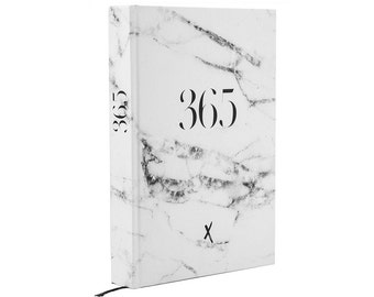 Marble Notebook A5 | Personalized Journal, 365 Pages