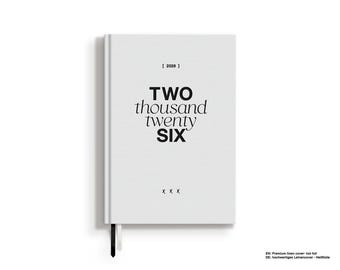 Kalender / Jahresplaner 2026 | A5 | Leinencover | Jahresplaner | personalisierbar | inkl. Baumwollsäckchen