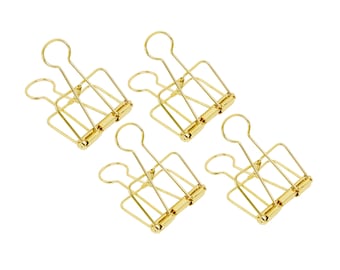 XL Fold Back Clips, Gold, 4 Stück