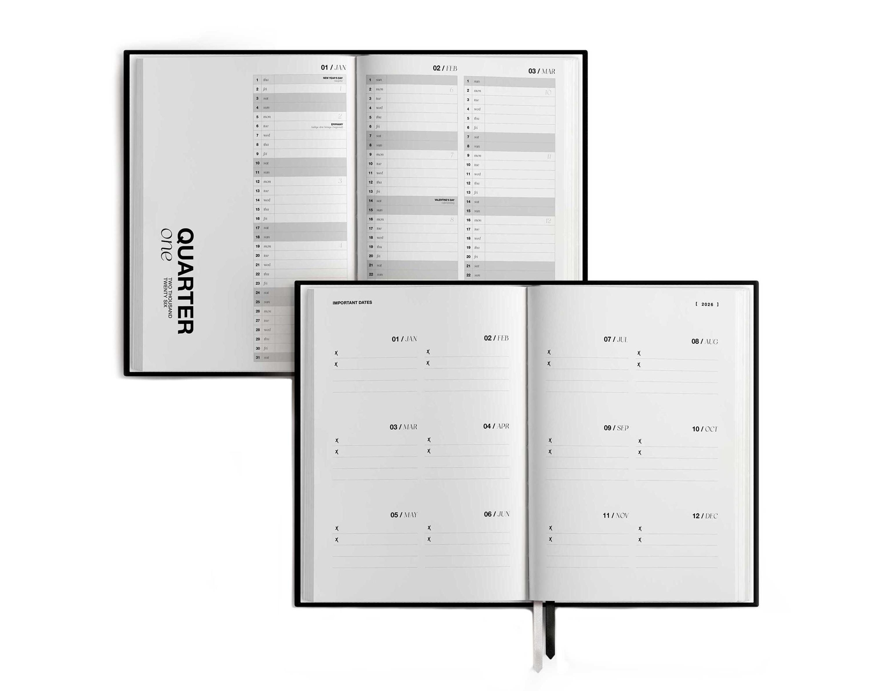 Kalender Jahresplaner 2026 | A5 | Leinencover | Personalisierbar - Etsy