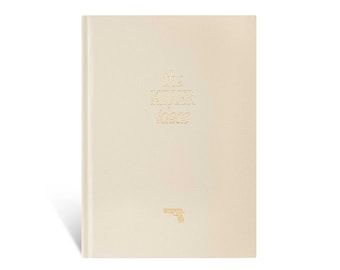 Notizbuch Bullet Journal | personalisierbar Name od. Initialien | A5 | creme / gold | ästhetisch & hochwertig verpackt in Samtbeutel