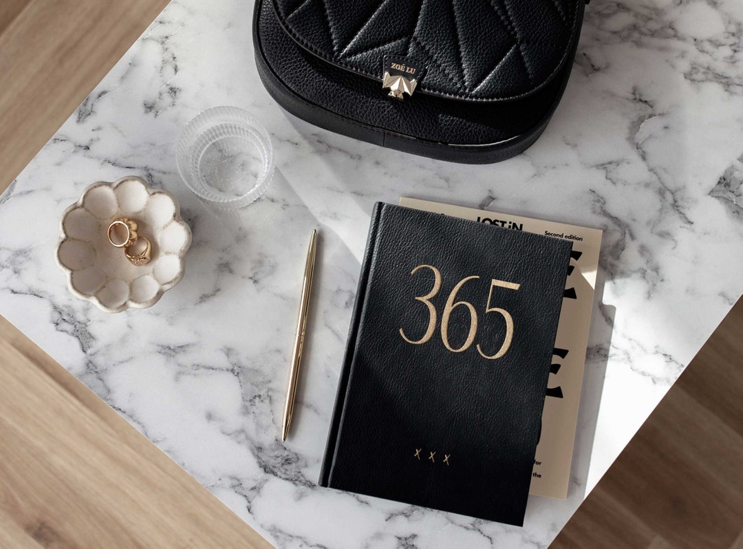 365 A5 Journal – Lined, Numbered Pages, Vegan Leather, Gift Box - Etsy