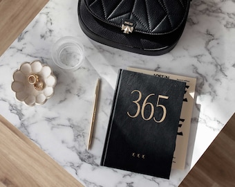 365 A5 Journal – Lined, Numbered Pages, Vegan Leather, Gift Box