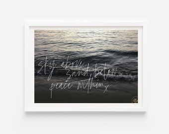 Art Print Himmel über Meer A3 Mindfullness Geschenkidee Poster