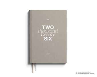 2026 Linen Calendar A5 | Beige Planner, Personalizable