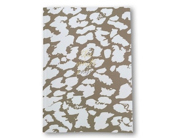 A5 Leopard Print Notebook: Softcover Journal with Gold Foil
