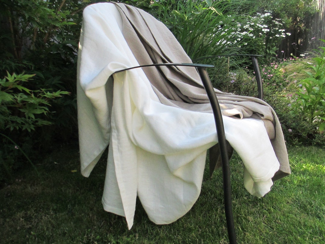 Natural linen blanket Heavy weight linen blanket Linen beach Etsy Italia