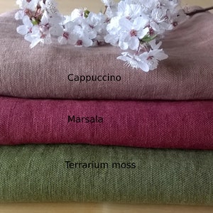 XLarge linen scarf, Linen scarf in Cappuccino, Marsala or Terrarium moss colour, Unisex linen scarf, Scarf for all seasons, Perfect gift