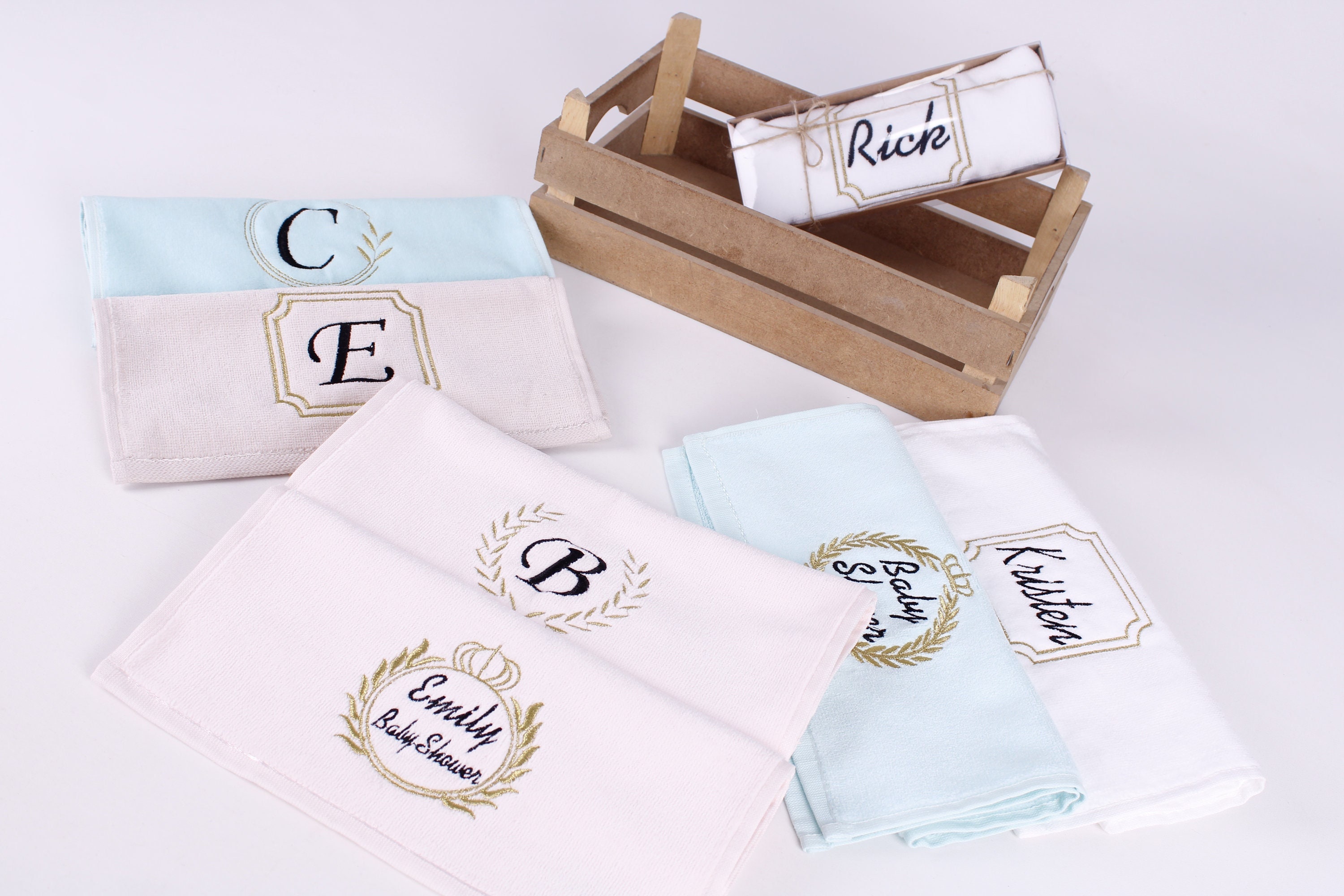 Personalized Towel Favors Wedding or Baby Shower Bulk Hand Etsy