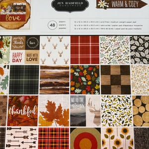 Warm and Cozy 48 page 12x12 paper pad by Jen Hadfield Homemade