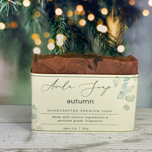 autumn premium handmade soap bar | woodies scent | premium soap bar | guest soap | gift for him