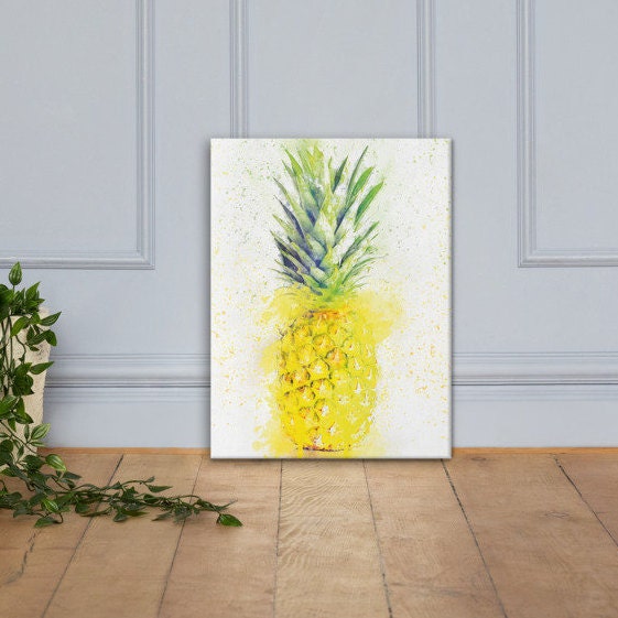 Pineapple Canvas Wall Art Print. Pineapple Wall Art. Pineapple Etsy UK