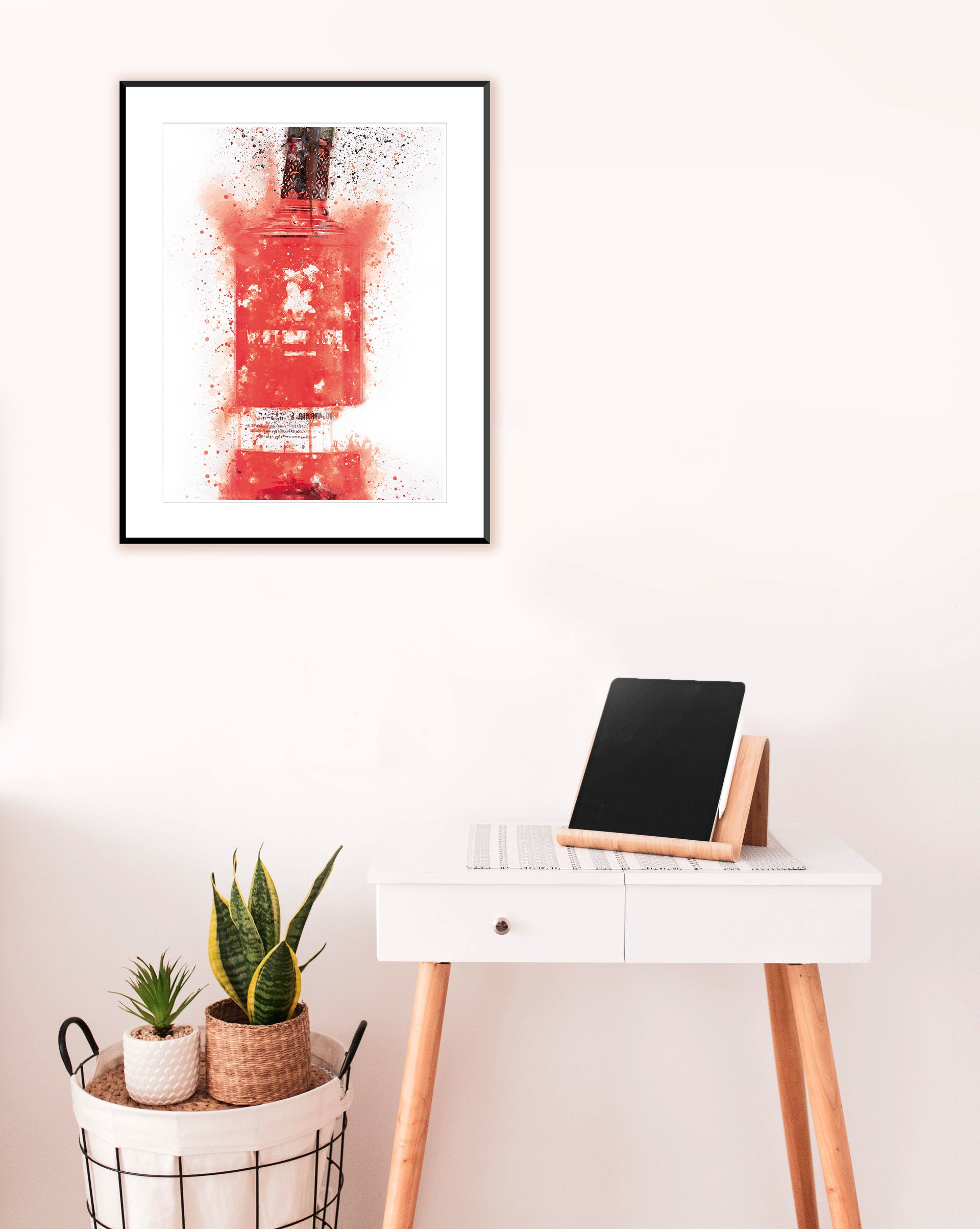 Gin Bottle Wall Art Print. Gin art 8x6 Picture Etsy