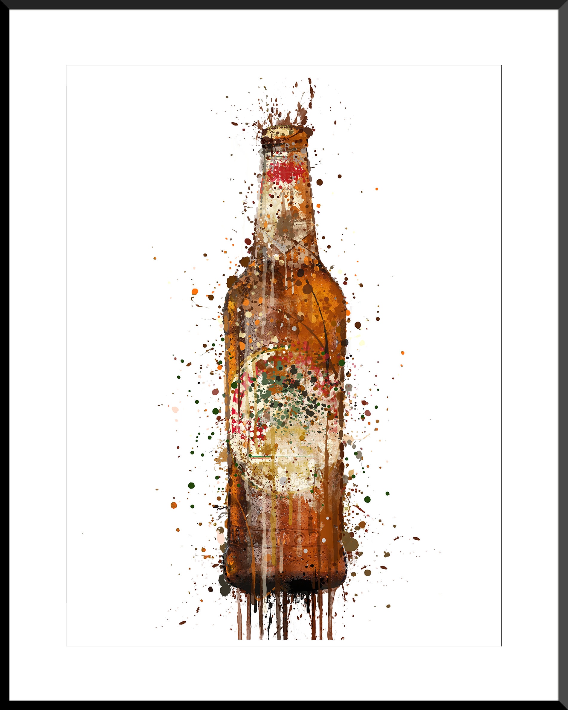 Beer Bottle Wall Art Print Alcohol Lager Prints Etsy UK