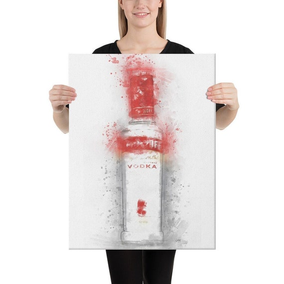Vodka Art Canvas Print. Liquor Bottle Art Etsy