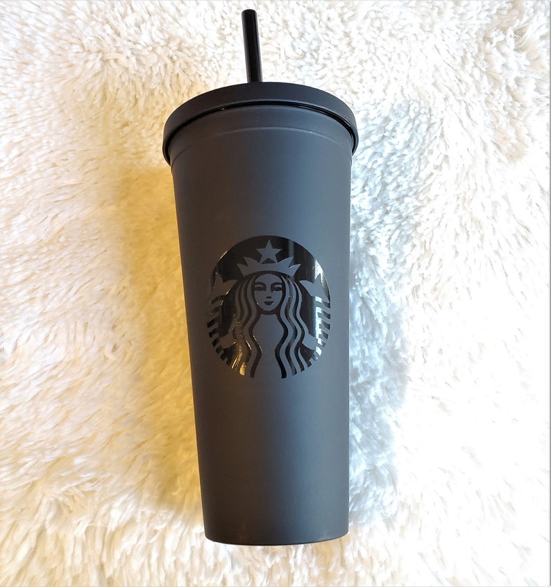Black Matte Starbucks Cup/ Black Matte Cup/ Black Starbucks Etsy