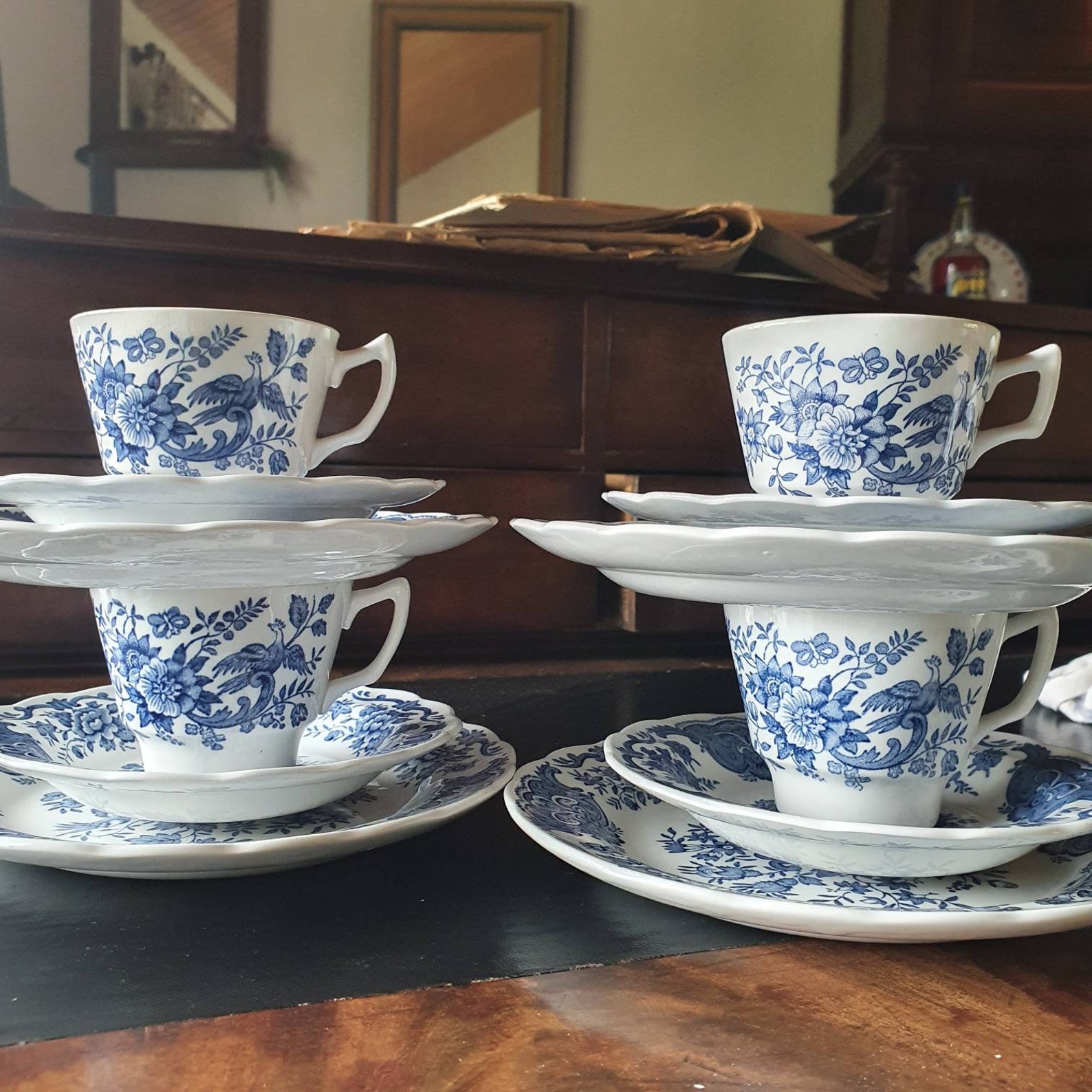 English Staffordshire Ridgway Windsor coffee cup saucer and Etsy