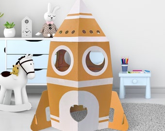 Playhouse rocket for children indoor and outdoor | garden shed | cardboard house | Cardboard house | Playhouse