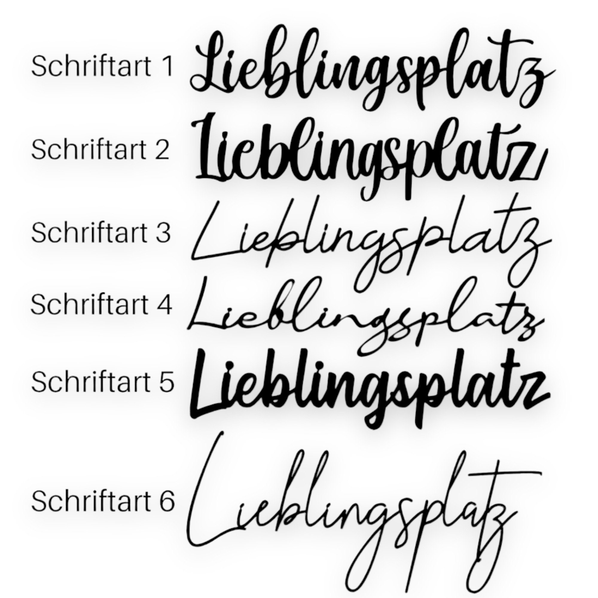 3D-Schriftzug „Lieblingsplatz“ – 25x6,4 Cm, Aus Holz, In 32 Farben, Made In Germany