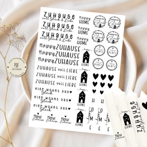 Candle Tattoo Home Full of Happiness & Love PDF Template Candle Tattoos Candle Sticker DIY Gift Idea Stick Candles Candle Tattoo Gift