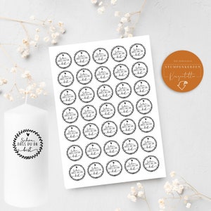 Tatuaje de vela Qué bueno que estás aquí Decoración de mesa Plantilla PDF DIY para pegatinas de velas Velas de pilar Decoración Textos de velas Boda, bautizo, comunión