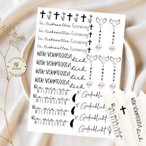 Bougie tatouage deuil tu nous manques DIY modèle PDF bougie tatouage bougie autocollant bâton bougies deuil cadeau bougie textes