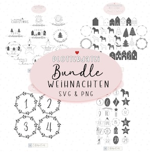 Plotter file Christmas bundle Hygge house Christmas tree Dala horse 75 SVG & PNG file Christmas gift winter Advent Scandinavian Christmas