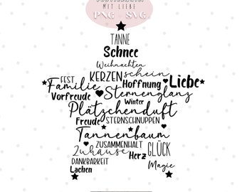 Plotterdatei Weihnachten Sprüche SVG & PNG Dateien Weihnachtsgeschenk Winter Advent Weihnachten Stern