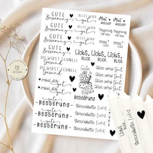 Candle Tattoo Get Well Soon PDF Template Candle Tattoos Candle Sticker DIY Gift Idea Stick Candles Candle Tattoo Encouragement Consolation