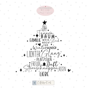 Plotterdatei Weihnachten Tannenbaum Sprüche SVG & PNG Dateien Weihnachtsgeschenk Winter Advent Weihnachten
