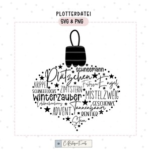 Plotter file Christmas sayings Christmas ball SVG & PNG files Christmas gift Winter Advent Christmas Christmas tree ornament