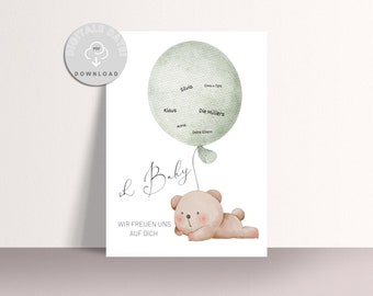 Guest book baby shower poster PDF A4 A3 reminder guest book to print out we look forward to seeing you gender neutral minimalist baby shower decoration