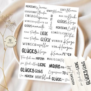 Candle tattoo candle texts take what you need PDF template candle sticker gift idea stick candles water slide foil template print out
