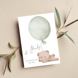 Baby shower poster PDF A4 A3 printable reminder guest book we look forward to seeing you gender neutral minimalist