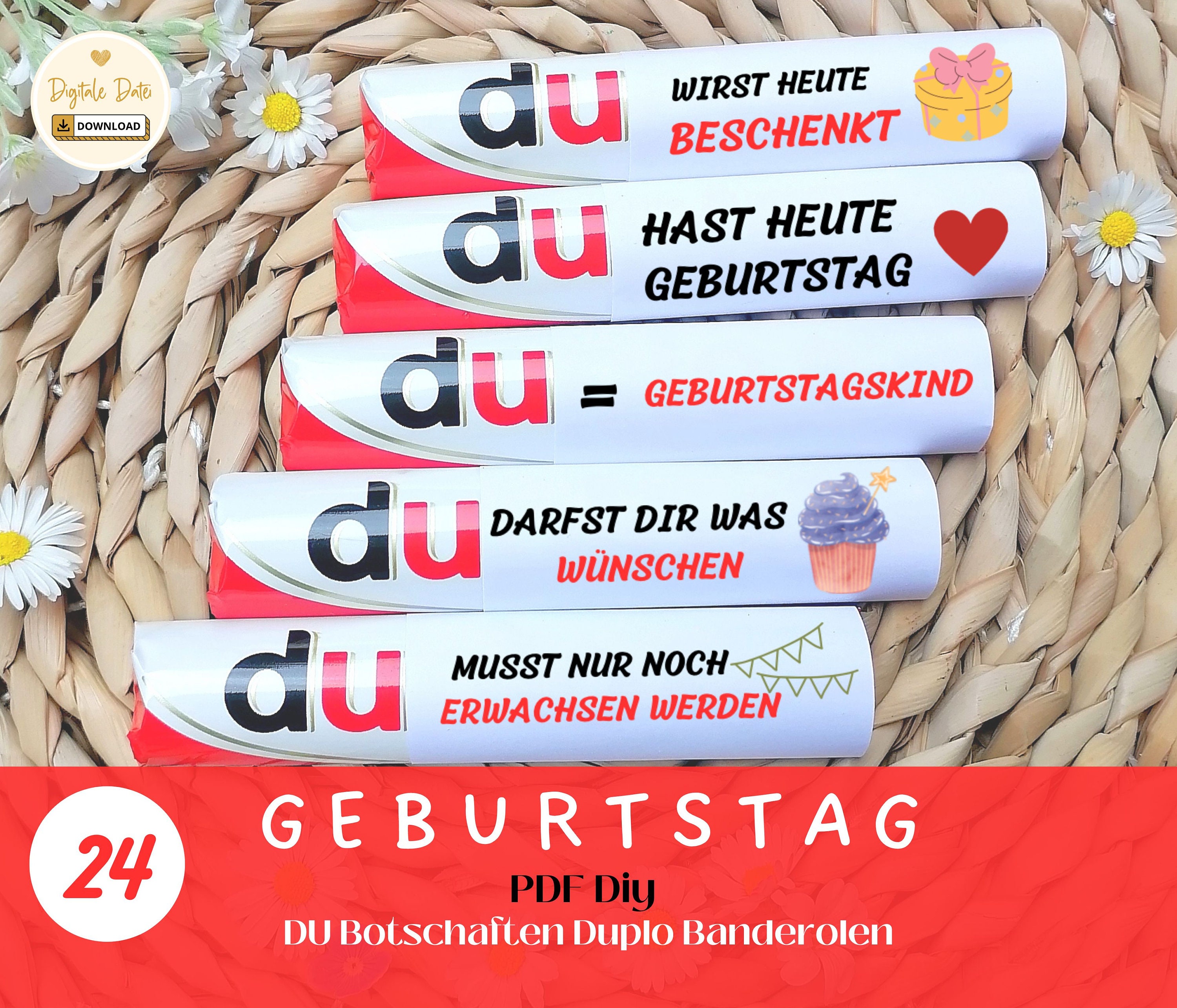 Duplo Banderolen Geburtstag Du Botschaften Geburtstagskind - Etsy.de